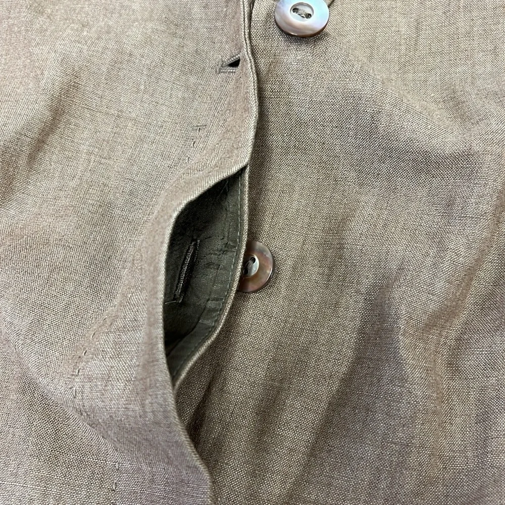 SOLD IN STORE Nordstrom Studio 121 Long Sleeve Linen Blend Shirt Dress Size 10 - Picture 9 of 13